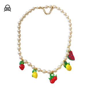 Collar fresa y cereza