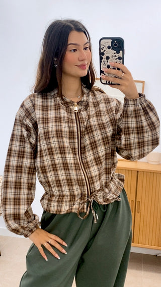 BOMBER VICHY CON CINTURA AJUSTABLE