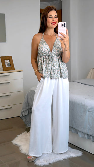 TOP TRIÁNGULO FLORAL