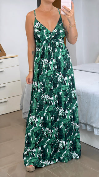 VESTIDO LARGO HOJAS