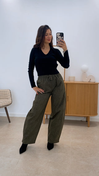 PANTALÓN BARREL PRINT