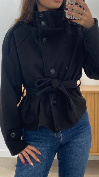CHAQUETA DE PAÑO ABOTONADA