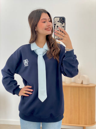 SWEATSHIRT WITH TIE