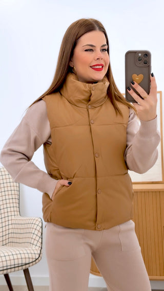 CHALECO ACOLCHADO POLIPIEL