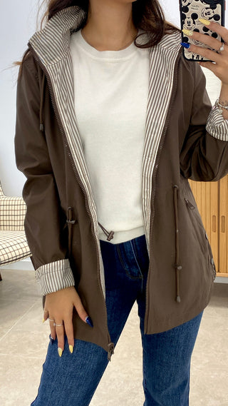 CHUBASQUERO REVERSIBLE RAYAS