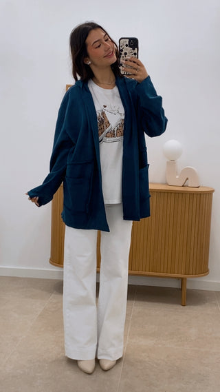 CHAQUETA CAPUCHA CORDÓN CINTURA