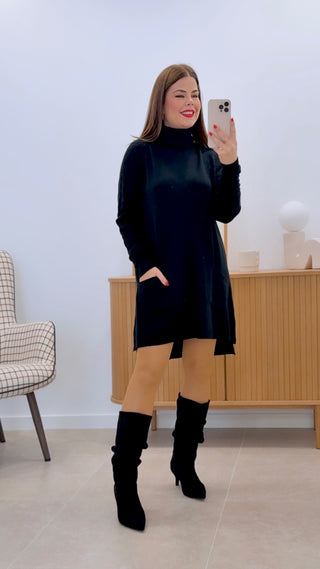 VESTIDO CUELLO BOLSILLOS