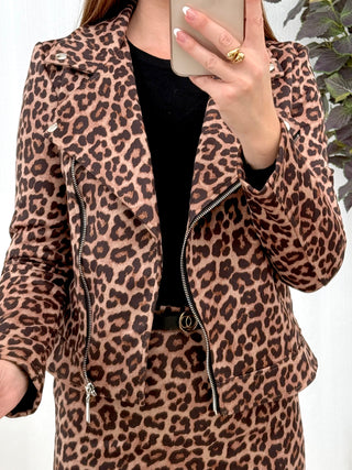 CHAQUETA ANTELINA ANIMAL PRINT