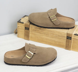 ZUECO HEBILLA TAUPE