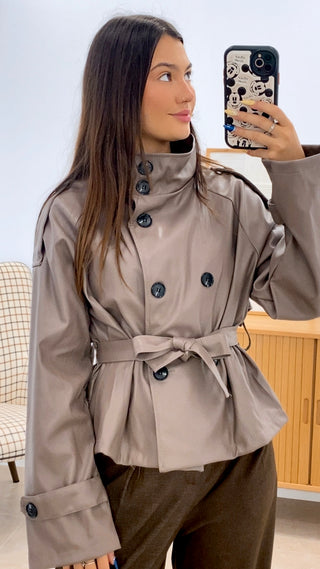 CHAQUETA POLIPIEL BOTONES