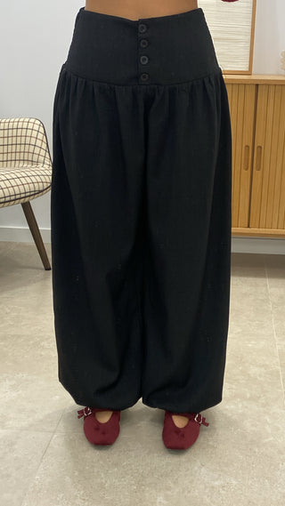 PANTALÓN CINTURA ANCHA BOMBACHO