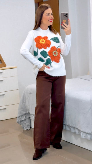 CHALECO FLOR NARANJA
