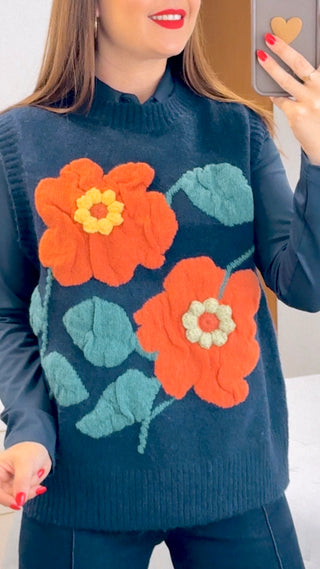 CHALECO FLOR NARANJA