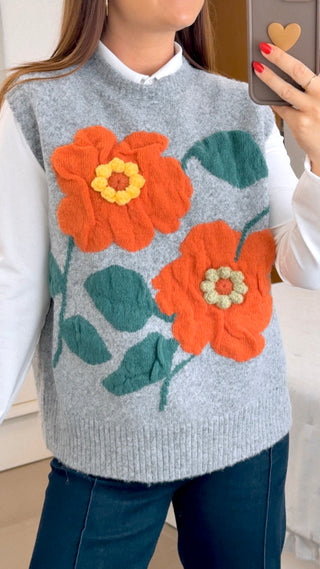 CHALECO FLOR NARANJA