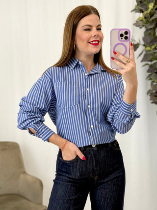 CAMISA POPELIN AZUL