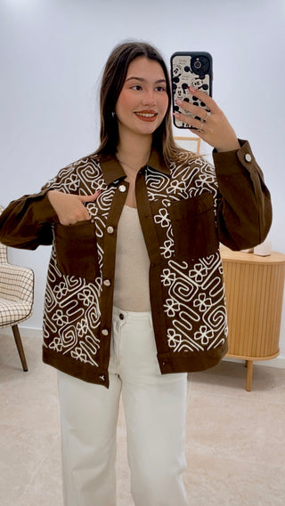 EMBROIDERED JACKET WITH POCKETS
