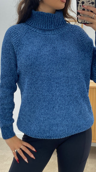 SUÉTER CHENILLA CUELLO ALTO