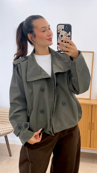 GABARDINA BOMBER CORTA