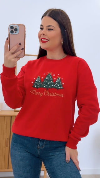 SUDADERA ARBOLES NAVIDAD