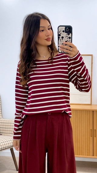 CAMISETA LÍNEAS MANGA LARGA