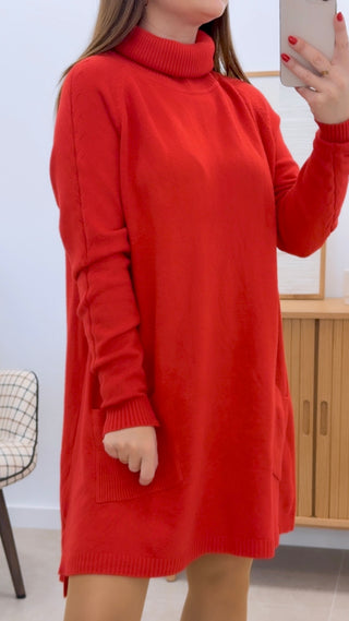 VESTIDO CUELLO BOLSILLOS