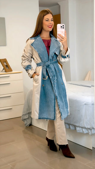 GABARDINA COMBINADA DENIM