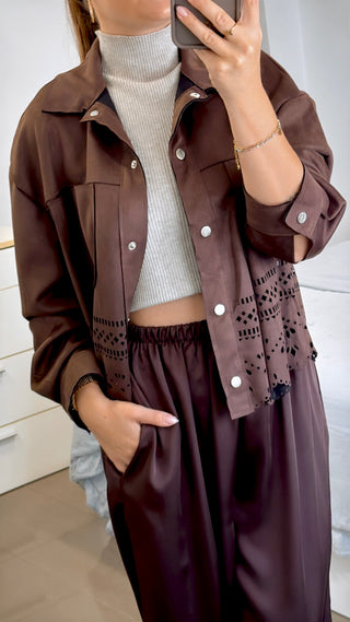 CHAQUETA TROQUELADA ANTE