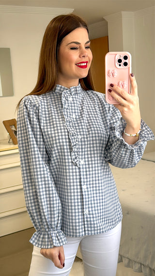 CAMISA VICHY VOLANTE