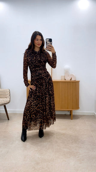VESTIDO LARGO LEOPARDO