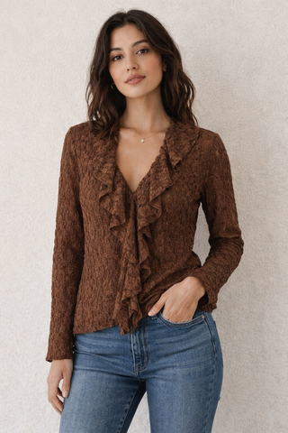 BLUSA VOLANTE ENCAJE