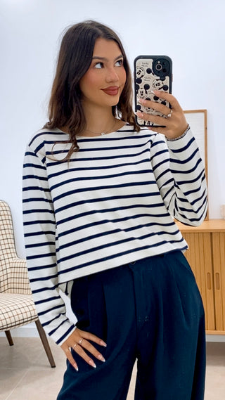 CAMISETA LÍNEAS MANGA LARGA