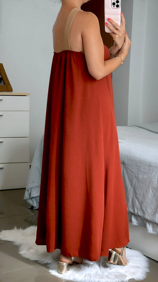 VESTIDO CRUZADO BICOLOR