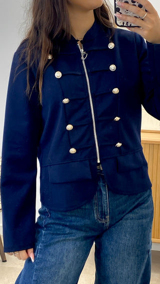 CHAQUETA MILITAR CREMALLERA