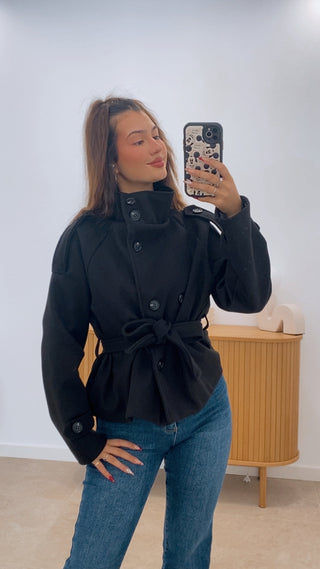 CHAQUETA DE PAÑO ABOTONADA