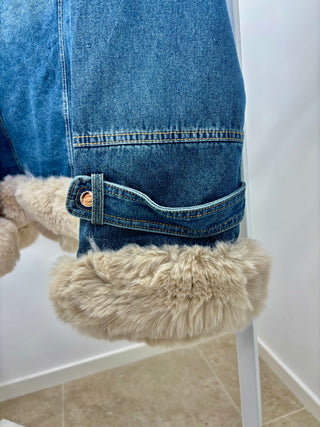 CHAQUETA DENIM + PELO
