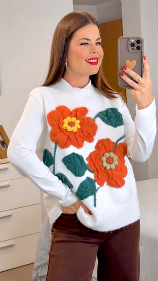 CHALECO FLOR NARANJA