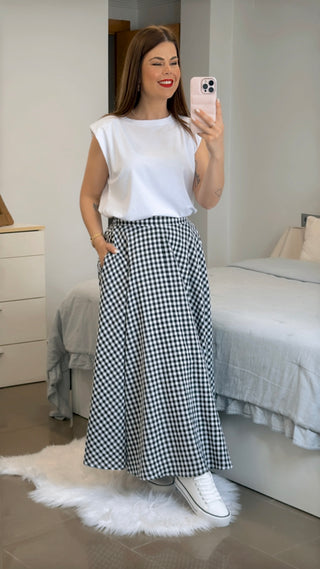 FALDA LARGA VICHY