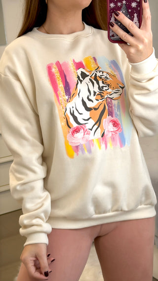 SUDADERA TIGRE COLORIDO