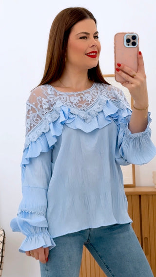 CAMISA BAMBULA ENCAJE