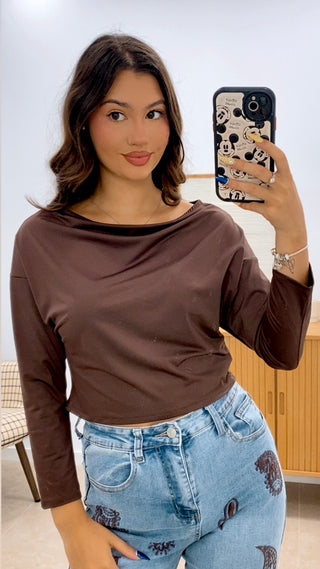 CAMISETA MANGA LARGA PICO FRONTAL