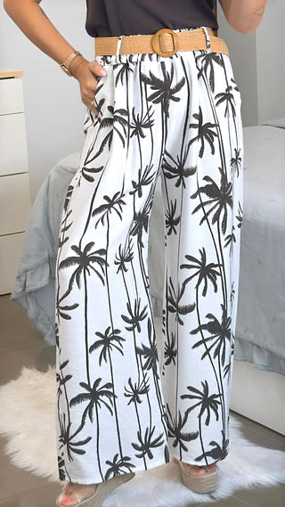 PANTALÓN PALMERAS + CINTURÓN