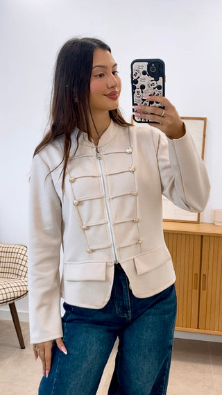 CHAQUETA MILITAR CREMALLERA