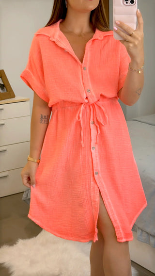 VESTIDO MUSELINA FLUOR
