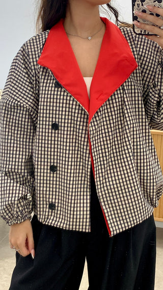 CHAQUETA CUELLO ROJO