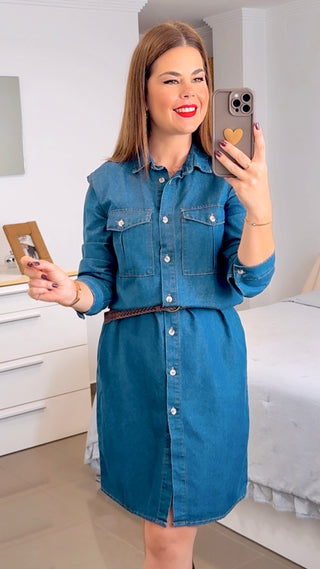 VESTIDO CINTURÓN TRENZA