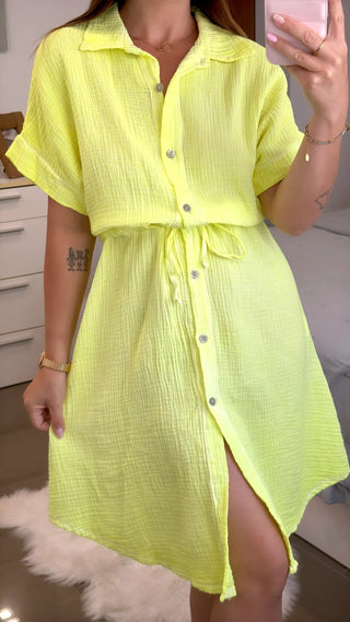 VESTIDO MUSELINA FLUOR