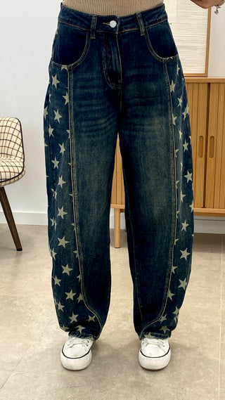 PANTALÓN VAQUERO CON ESTRELLAS