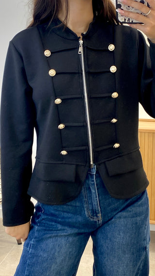 CHAQUETA MILITAR CREMALLERA