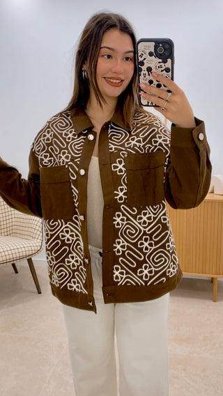 EMBROIDERED JACKET WITH POCKETS
