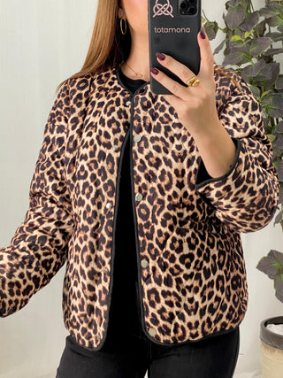 CHAQUETA ACOLCHADA LEOPARDO